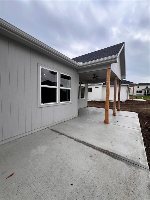 16372 Spring Valley St, Gardner, KS 66030 - view of patio featuring ceiling fan