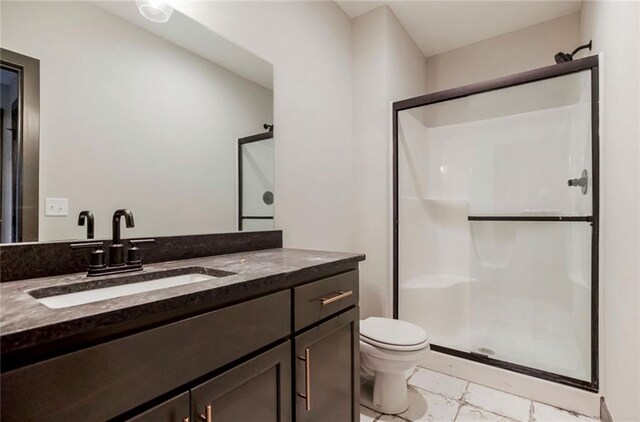 3217 SW Saddlebred Ter, Lees Summit, MO 64082 - full bath featuring a stall shower, toilet, and vanity