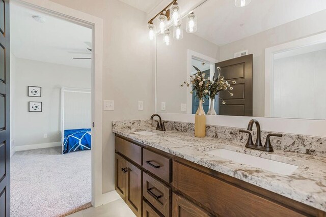3141 SW Summit View Trl, Lees Summit, MO 64082 - full bath featuring double vanity and baseboards