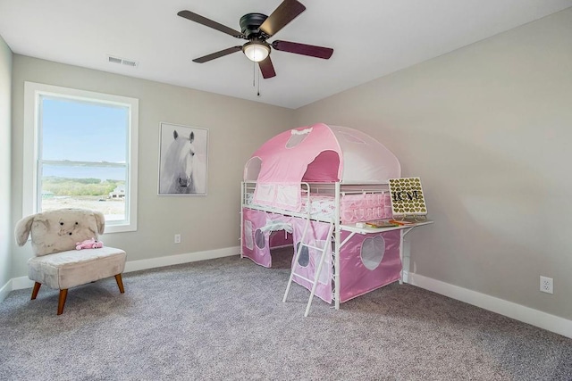 3141 SW Summit View Trl, Lees Summit, MO 64082 - carpeted bedroom with baseboards and ceiling fan