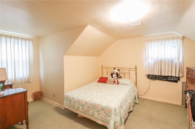 1601 S Market St, Holden, MO 64040 - bedroom featuring carpet flooring, baseboards, and lofted ceiling