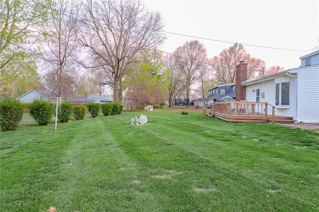 1601 S Market St, Holden, MO 64040 - view of yard with a wooden deck