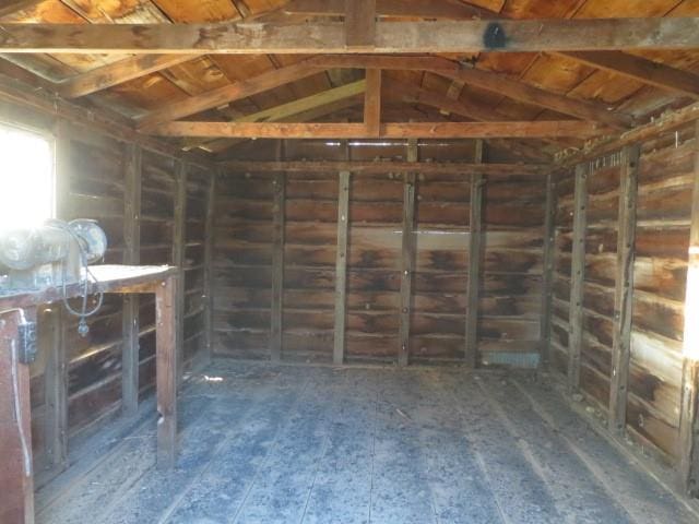 view of storage area