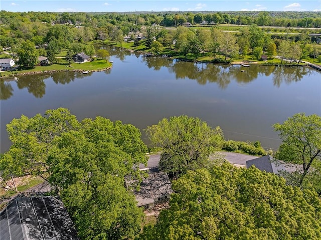 drone / aerial view of a large body of water