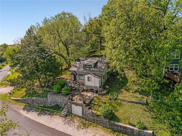 view from above of property