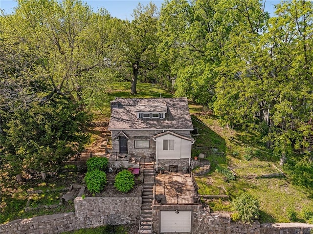 view from above of property