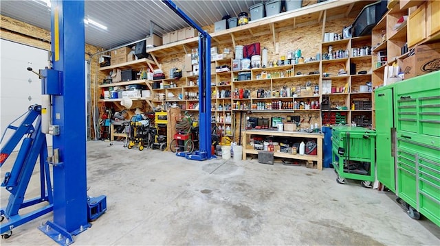 view of storage area