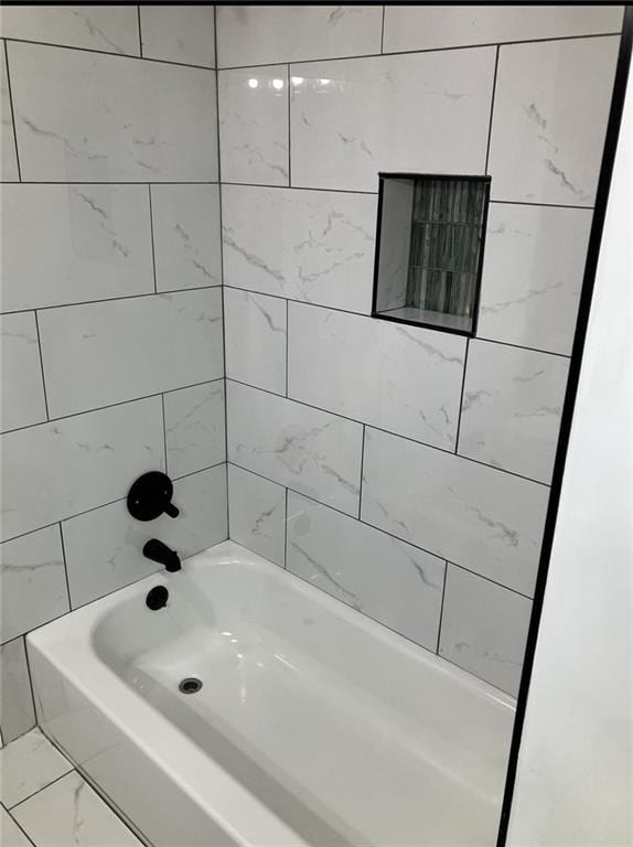 full bathroom with tub / shower combination