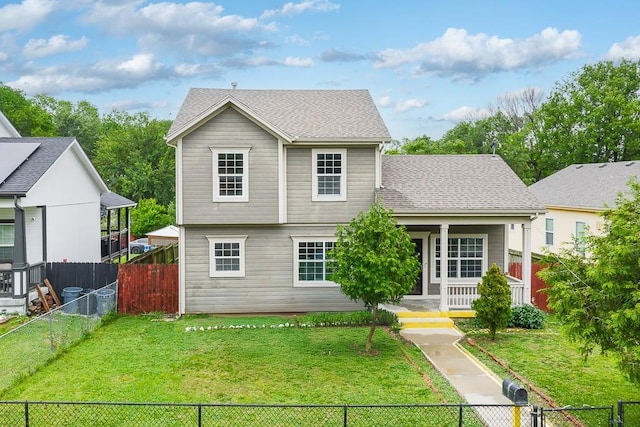 1210 Barnett Ave, Kansas City, KS 66102 - view of front of house with a porch and a shingled roof