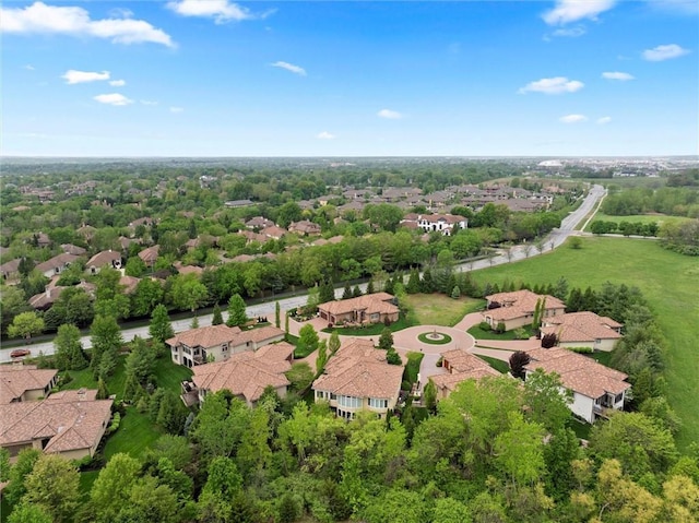 aerial view with a residential view