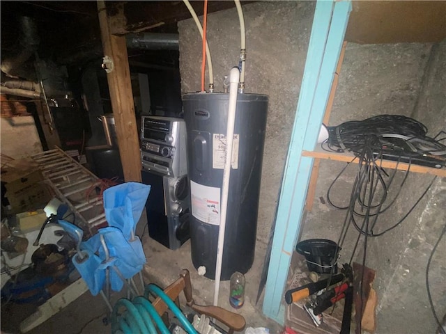 8733 E Saint John Ave, Kansas City, MO 64053 - utility room featuring electric water heater