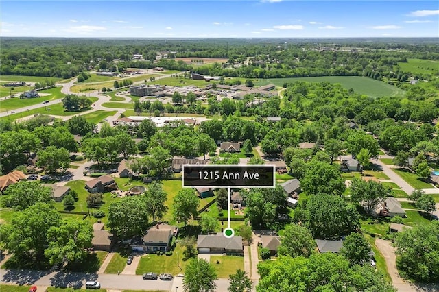 aerial perspective of suburban area featuring property boundaries highlighted