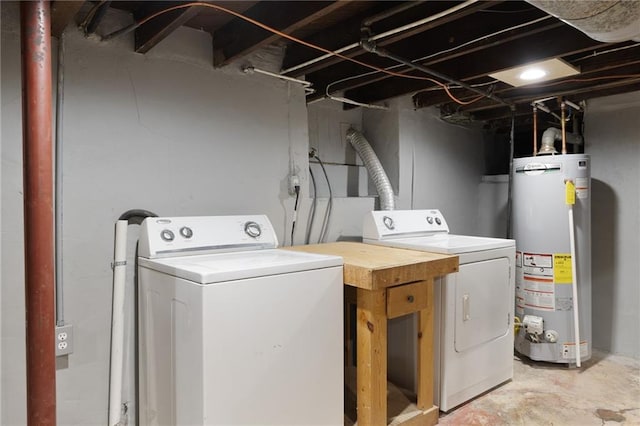 805 N 18th St, Kansas City, KS 66102 - laundry room with water heater and washing machine and dryer