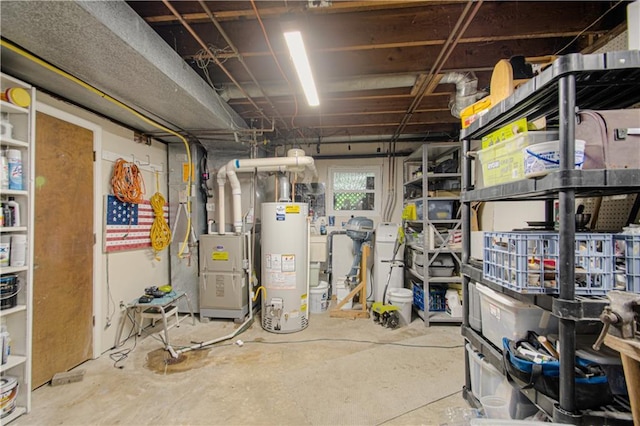 13605 W 48th St, Shawnee, KS 66216 - below grade area featuring water heater and heating unit