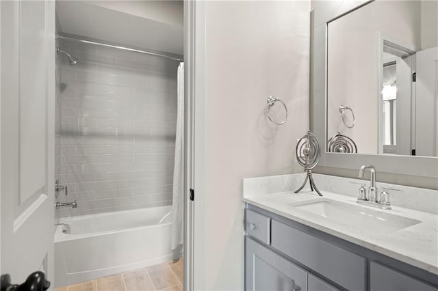 8016 Round Prairie St, Shawnee, KS 66220 - bathroom featuring shower / bath combo and vanity