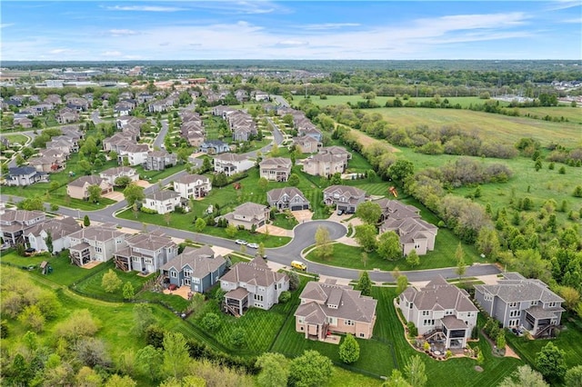 aerial view featuring a residential view