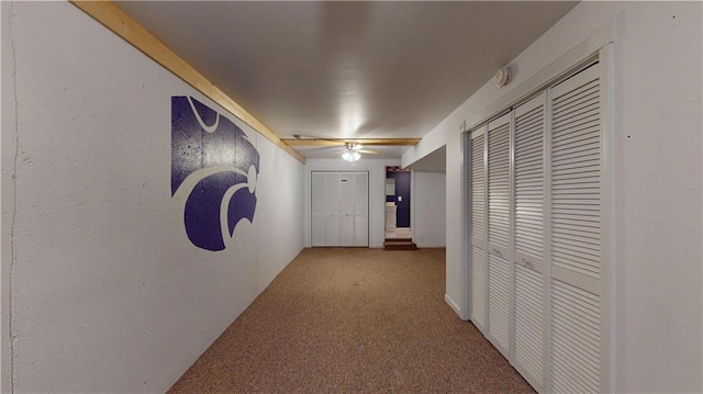 hall with carpet