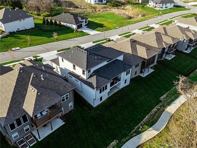 drone / aerial view with a residential view