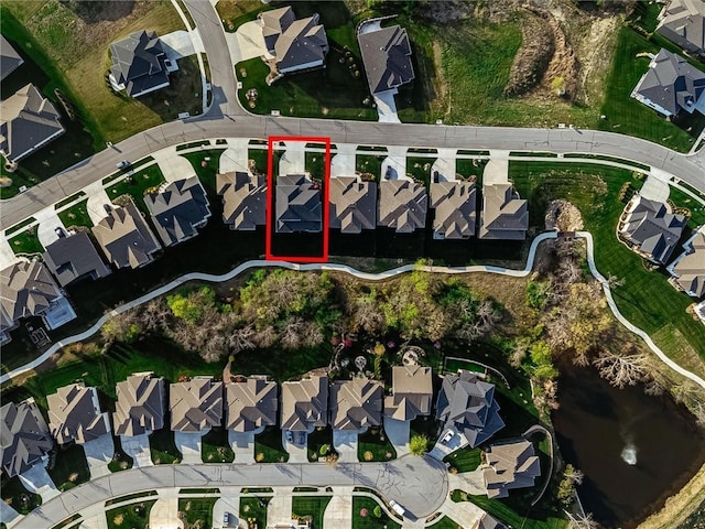 bird's eye view with a residential view
