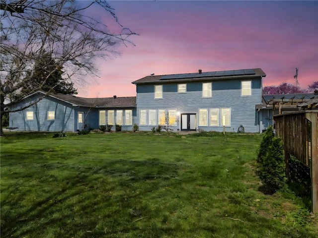 24101 S State Route K, Pleasant Hill, MO 64080 - rear view of property featuring roof mounted solar panels and french doors