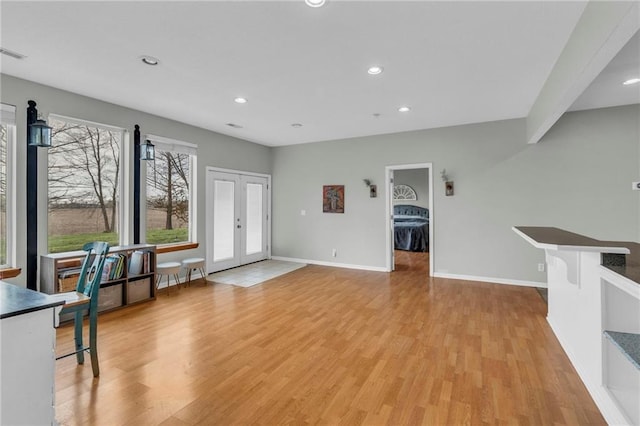 24101 S State Route K, Pleasant Hill, MO 64080 - living area featuring light wood-style flooring, recessed lighting, and baseboards
