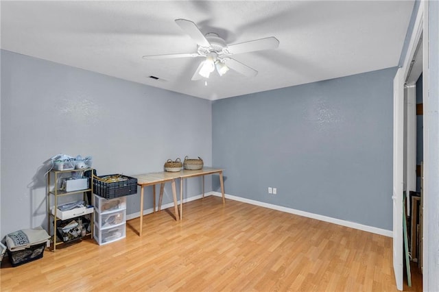 24101 S State Route K, Pleasant Hill, MO 64080 - office with wood finished floors, a ceiling fan, and baseboards