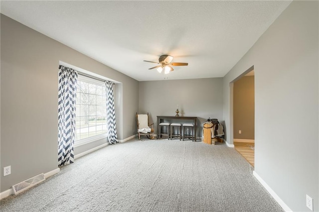 6806 N Euclid Ave, Kansas City, MO 64119 - interior space with ceiling fan, visible vents, and baseboards