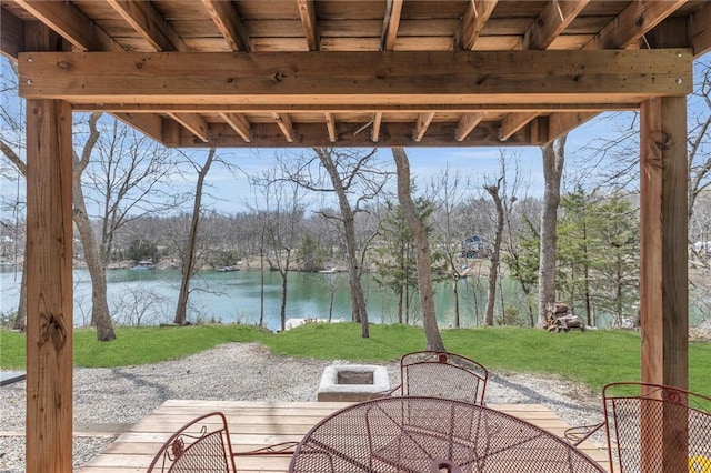 122 W Lou Ann Dr, Lacygne, KS 66040 - view of patio with a water view