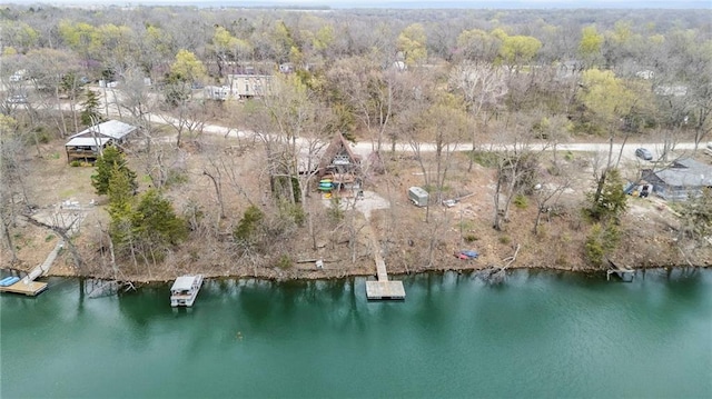 122 W Lou Ann Dr, Lacygne, KS 66040 - birds eye view of property with a view of trees and a water view