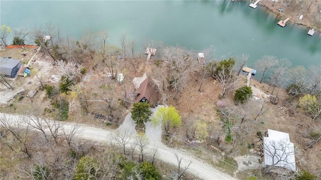 122 W Lou Ann Dr, Lacygne, KS 66040 - aerial view with a water view