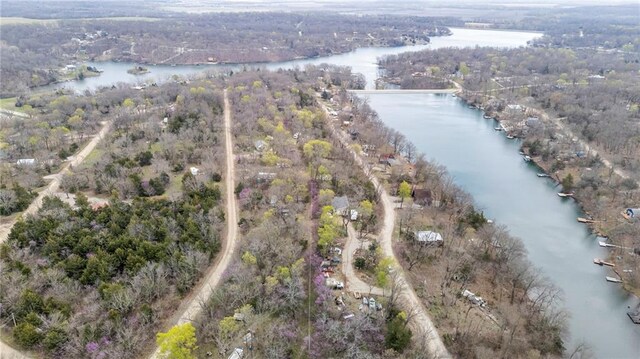 122 W Lou Ann Dr, Lacygne, KS 66040 - aerial view featuring a water view