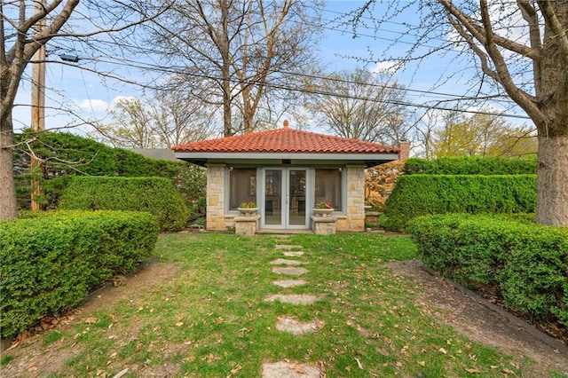 6721 Santa Fe Dr, Overland Park, KS 66204 - view of outdoor structure featuring french doors and an outdoor structure