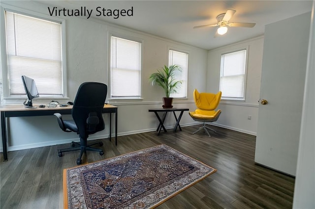 6936 Kensington Ave, Kansas City, MO 64132 - office space with healthy amount of natural light, wood finished floors, baseboards, and ornamental molding