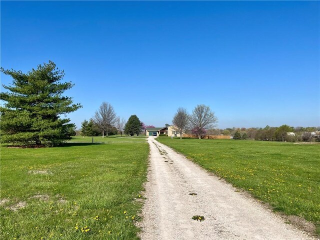 8820 W 247th St, Louisburg, KS 66053 - view of street featuring a rural view and gravel driveway
