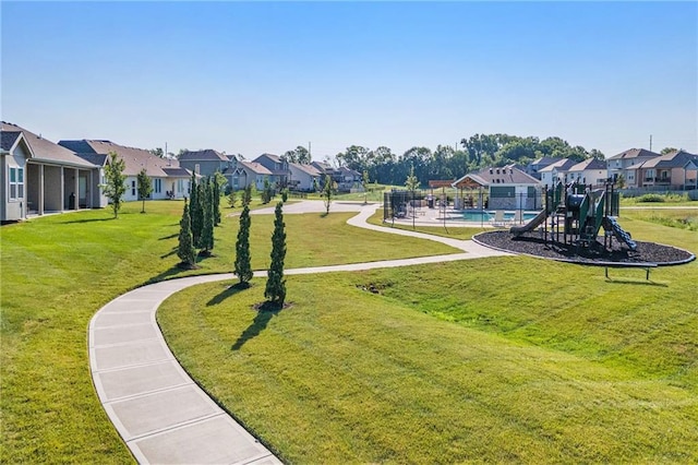 19703 W 196th St, Spring Hill, KS 66083 - view of property's community with a residential view and a lawn