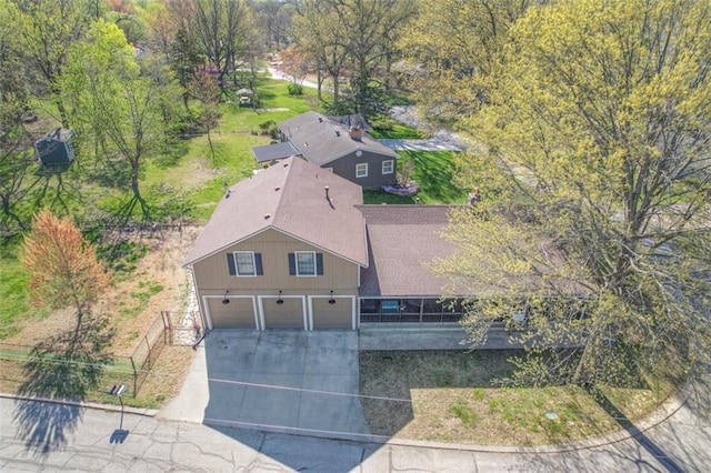 birds eye view of property