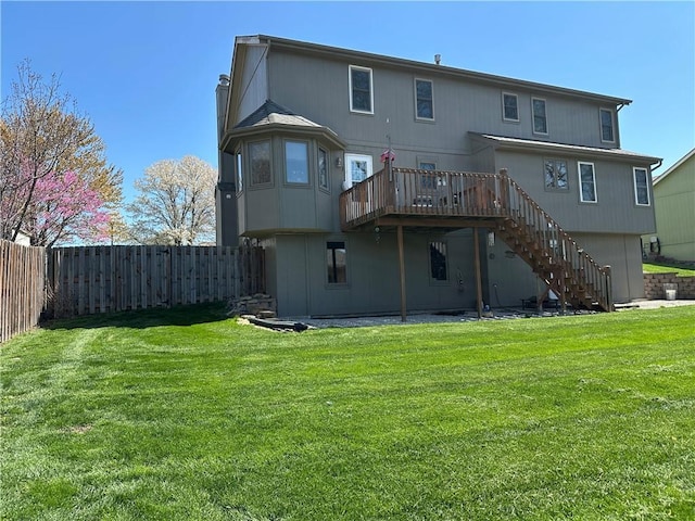1200 Susan St, Kearney, MO 64060 - back of property with stairs and a wooden deck