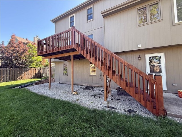 1200 Susan St, Kearney, MO 64060 - rear view of property featuring stairway, a patio, and a deck