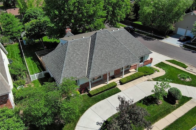 view from above of property