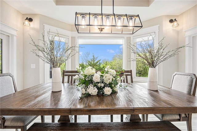 dining area with a healthy amount of sunlight