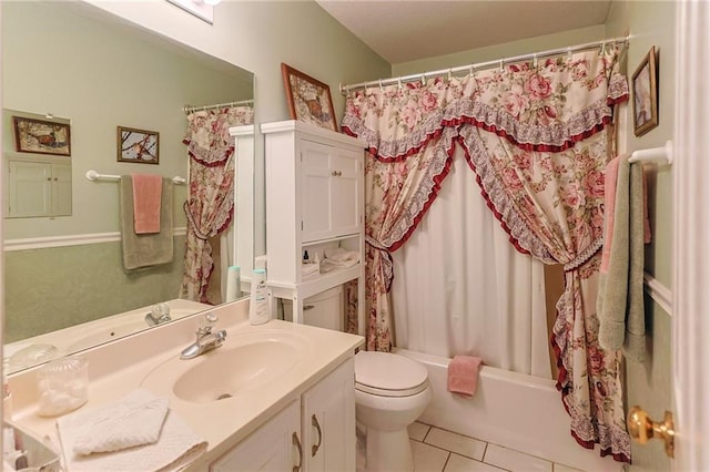 15404 NE 181st St, Holt, MO 64048 - full bathroom with tile patterned flooring, toilet, vanity, and shower / bath combo