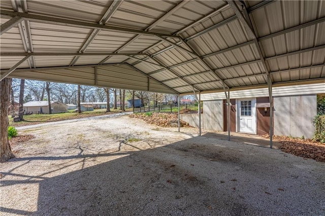 view of stable