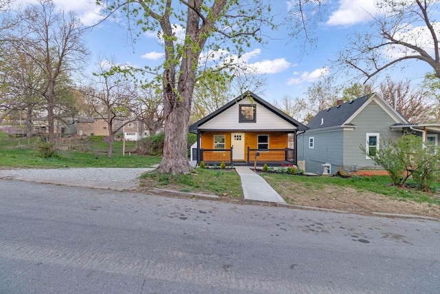 bungalow-style home featuring covered porch