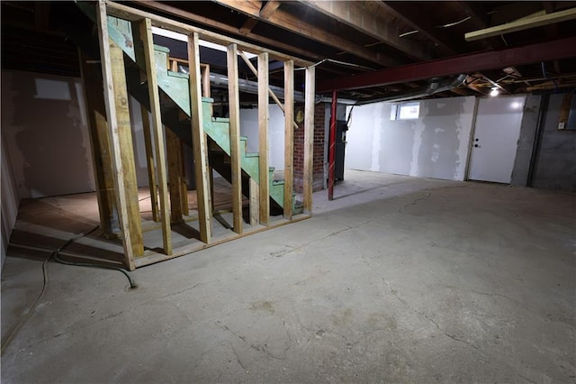 5606 N Indiana Ave, Kansas City, MO 64119 - below grade area with stairs