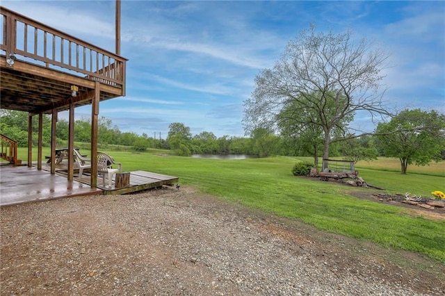 43 901st Rd, Clinton, MO 64735 - view of yard featuring a patio and a deck with water view