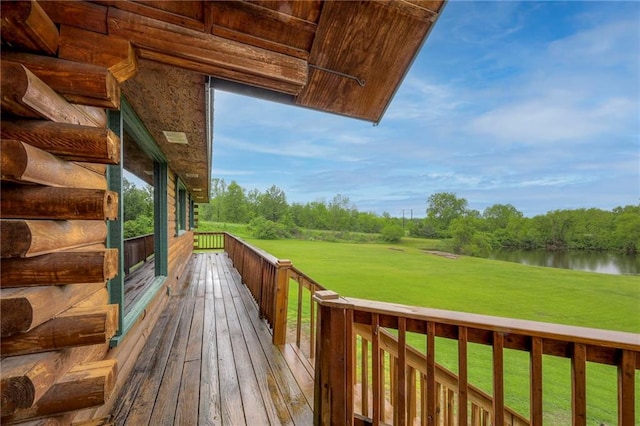 43 901st Rd, Clinton, MO 64735 - deck with a lawn and a water view