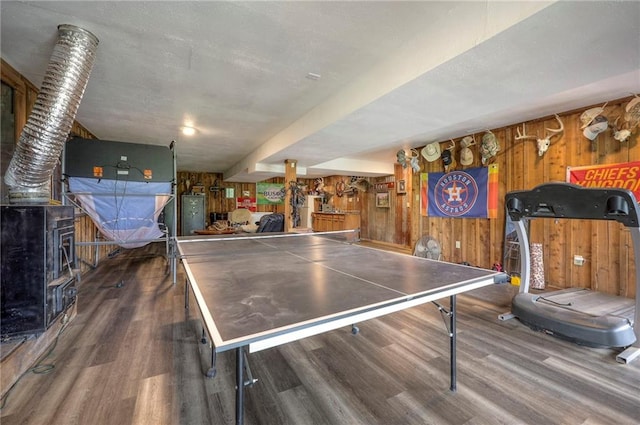 43 901st Rd, Clinton, MO 64735 - rec room with wood walls and wood finished floors