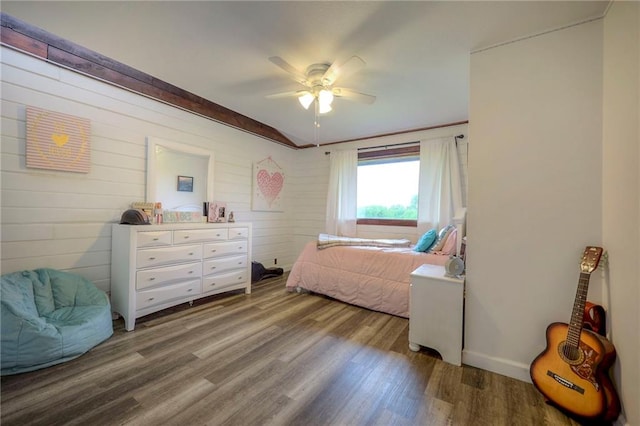 43 901st Rd, Clinton, MO 64735 - bedroom with a ceiling fan and wood finished floors