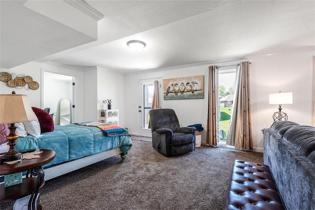 309 NE 102nd Ter, Kansas City, MO 64155 - carpeted bedroom with baseboards and crown molding