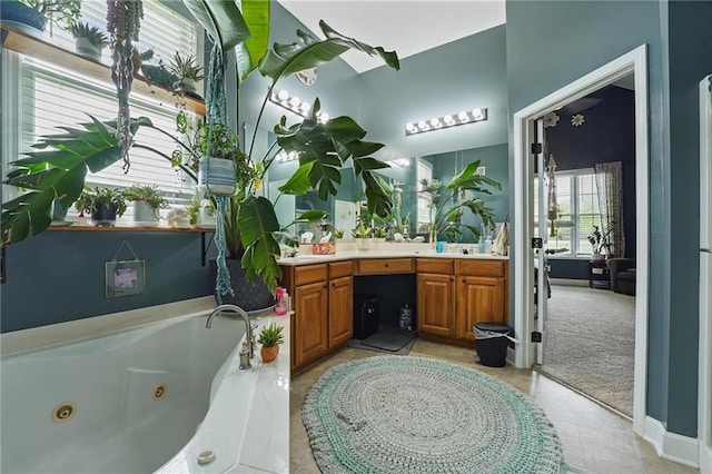 797 NW 1621st Rd, Bates City, MO 64011 - full bathroom featuring a tub with jets and vanity